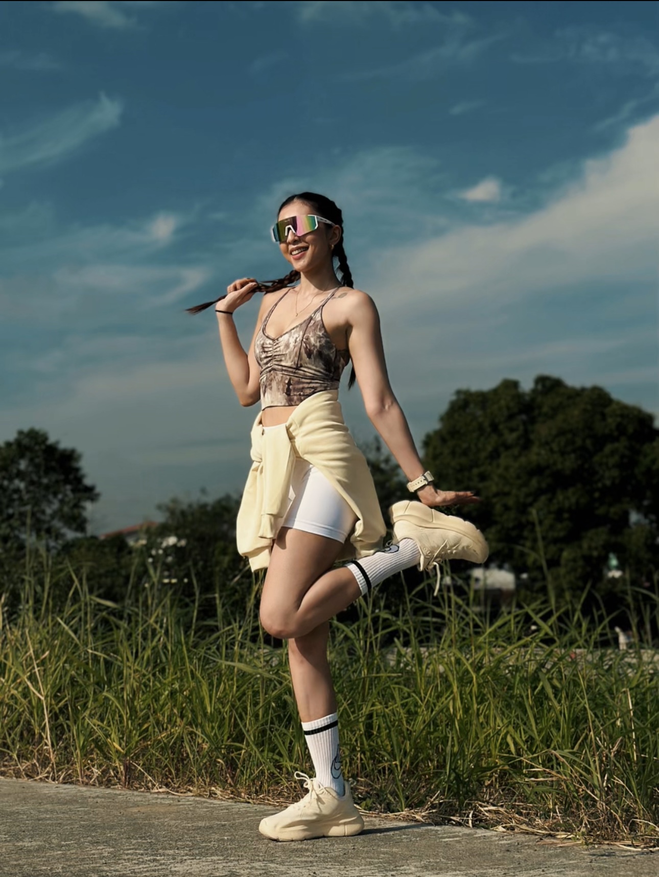 Hawkwell footwear editorial — outdoor fitness portrait